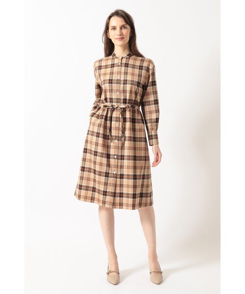DAKS / ダックス ドレス | タータンチェック バンドカラーワンピース | 詳細7