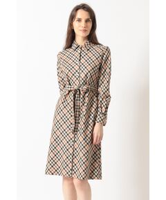 DAKS / ダックス ドレス | ハウスチェック バイアスシャツワンピース
