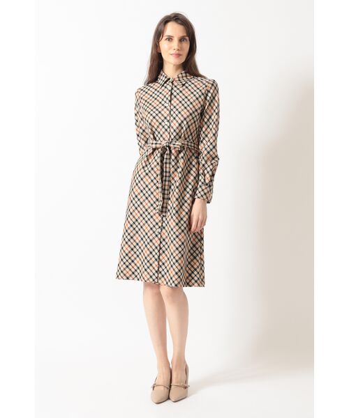 DAKS / ダックス ドレス | ハウスチェック バイアスシャツワンピース | 詳細7