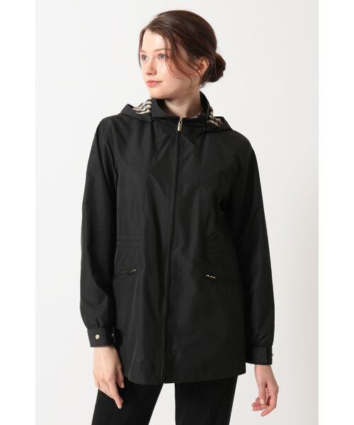 DAKS / ダックス その他アウター | フーデッドライトタフタブルゾン(ブラック)