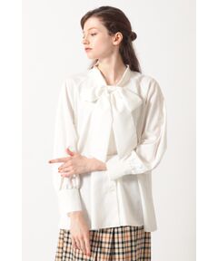 DAKS / ダックス シャツ・ブラウス | ボウタイカラーオーバーサイズブラウス