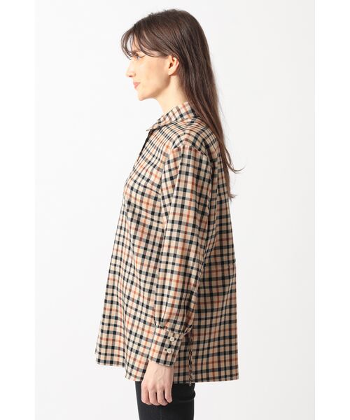 DAKS / ダックス シャツ・ブラウス | チェック ドローストリングオーバーシャツ | 詳細1