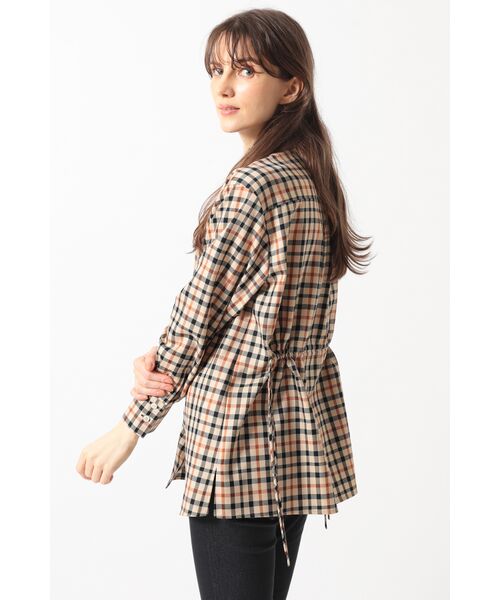 DAKS / ダックス シャツ・ブラウス | チェック ドローストリングオーバーシャツ | 詳細8
