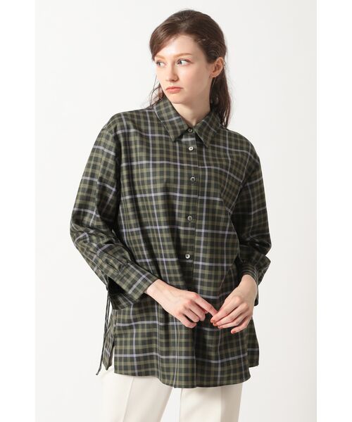 DAKS / ダックス シャツ・ブラウス | チェック ドローストリングオーバーシャツ | 詳細15