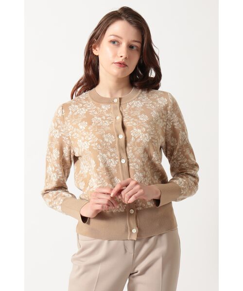 DAKS / ダックス その他トップス | グラフィックフローリア ジャカードカーディガン(ベージュ)