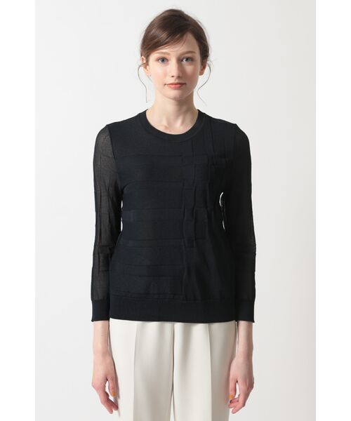 DAKS / ダックス その他トップス | リンクス柄チェック クルーネックプルオーバー（ネイビー）