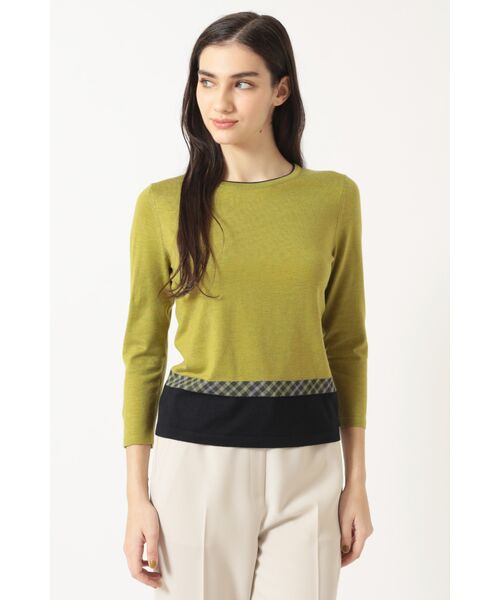 DAKS / ダックス その他トップス | ジャカード クルーネックプルオーバー(グリーン)