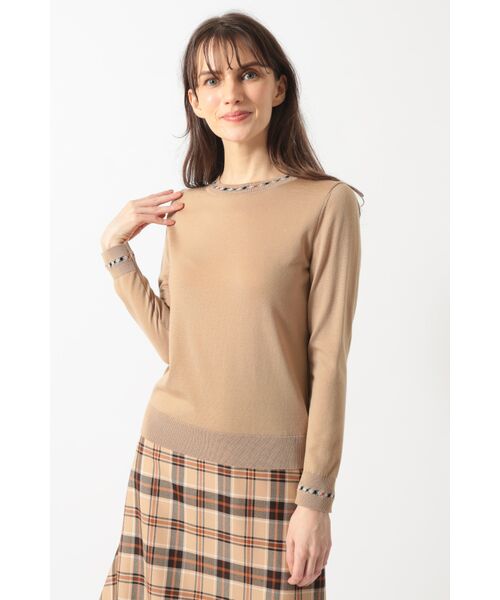 DAKS / ダックス その他トップス | スーパーファインメリノウール チェックプルオーバー(ベージュ)