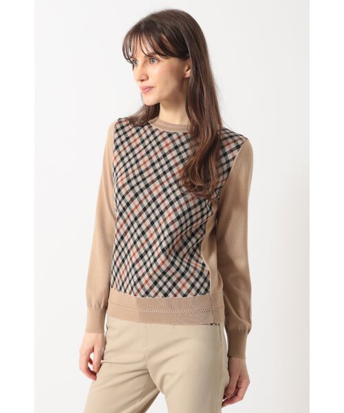 DAKS / ダックス その他トップス | チェック ジャカードプルオーバー(ベージュ)