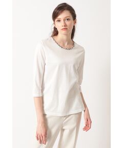 DAKS / ダックス その他トップス | ハウスチェックトリム七分袖カットソー