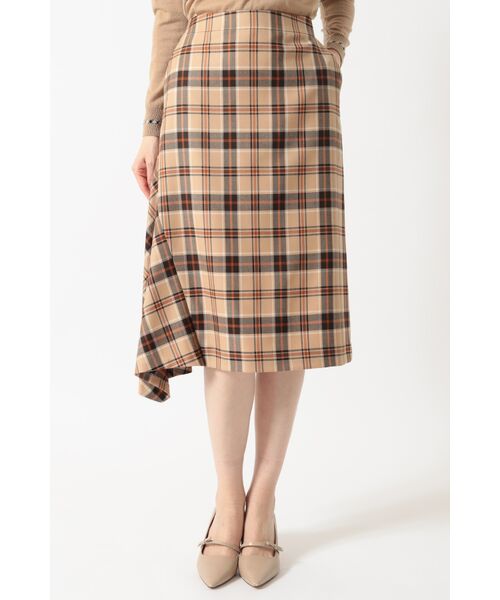 DAKS / ダックス ロング・マキシ丈スカート | アシンメトリーフレア タイトスカート(ベージュ)