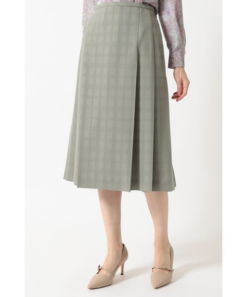 DAKS / ダックス ロング・マキシ丈スカート | ビッグシャドーチェック セミフレアプリーツスカート | 詳細10