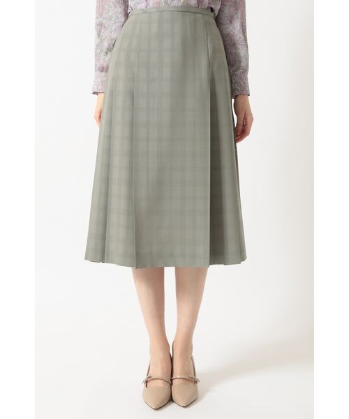 DAKS / ダックス ロング・マキシ丈スカート | ビッグシャドーチェック セミフレアプリーツスカート | 詳細12