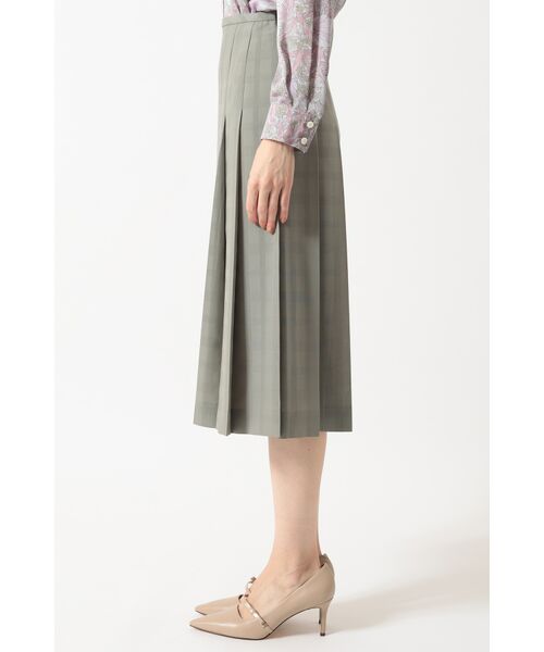 DAKS / ダックス ロング・マキシ丈スカート | ビッグシャドーチェック セミフレアプリーツスカート | 詳細1