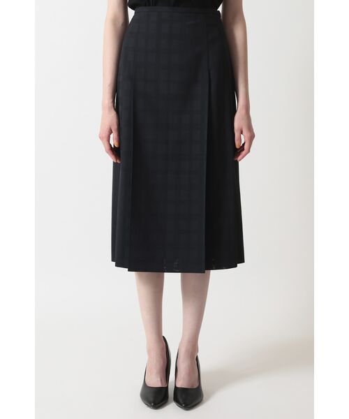 DAKS / ダックス ロング・マキシ丈スカート | ビッグシャドーチェック セミフレアプリーツスカート | 詳細15