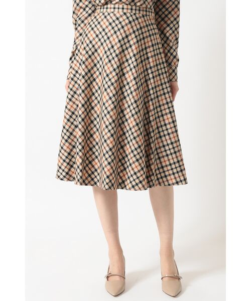 DAKS/ダックス ハウスチェック フレアスカート ミニハウスチェック 38 DAKS/ダックス ハウスチェック フレアスカート ミニハウスチェック 38