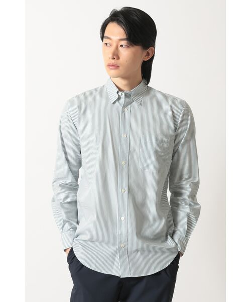 DAKS/ダックス コットン ストライプシャツ グリーン 52 DAKS/ダックス コットン ストライプシャツ グリーン 52