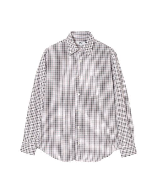 DAKS/ダックス SIDGRAS ポプリンミニチェックシャツ レッド 48 DAKS/ダックス SIDGRAS ポプリンミニチェックシャツ レッド 48