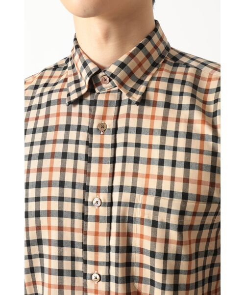 DAKS / ダックス シャツ・ブラウス | ウールチェック 隠しボタンダウンシャツ | 詳細4