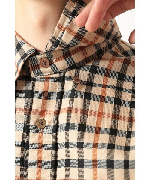 DAKS / ダックス シャツ・ブラウス | ウールチェック 隠しボタンダウンシャツ | 詳細5