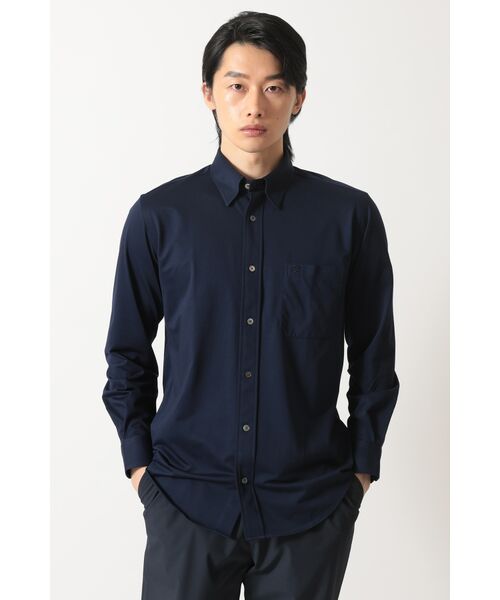 DAKS / ダックス シャツ・ブラウス | ジャージーストレッチシャツ（ネイビー）