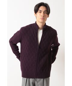 DAKS / ダックス その他トップス | エアリースパン アラン裏目 ニットブルゾン