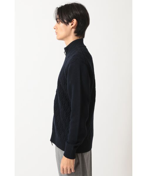 DAKS / ダックス その他トップス | エアリースパン アラン裏目 ニットブルゾン | 詳細1