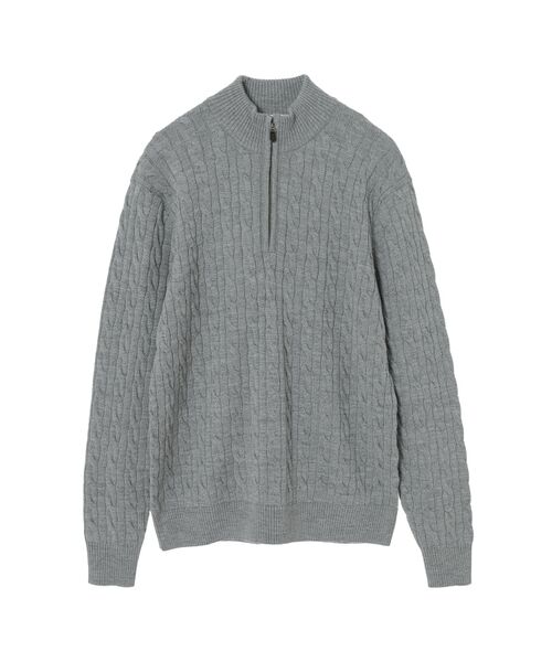 DAKS / ダックス その他トップス | メリノウール ケーブルジップアップニット（グレー）