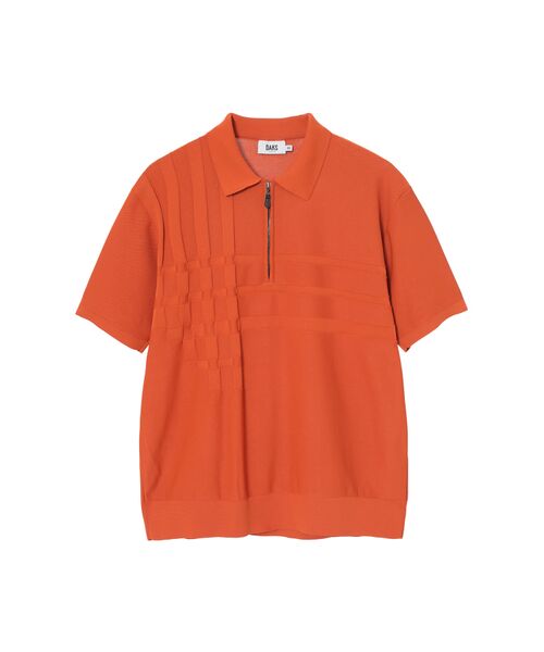 DAKS / ダックス その他トップス | ジップアップポロシャツ（オレンジ）