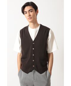 DAKS / ダックス その他トップス | スーパーファインメリノ コンビネーションニットベスト