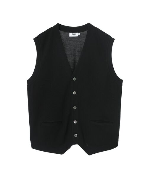 DAKS / ダックス その他トップス | スーパーファインメリノ コンビネーションニットベスト（ブラック）