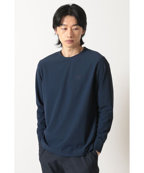 DAKS/ダックス エンボスロゴ ロングTシャツ ネイビー 50