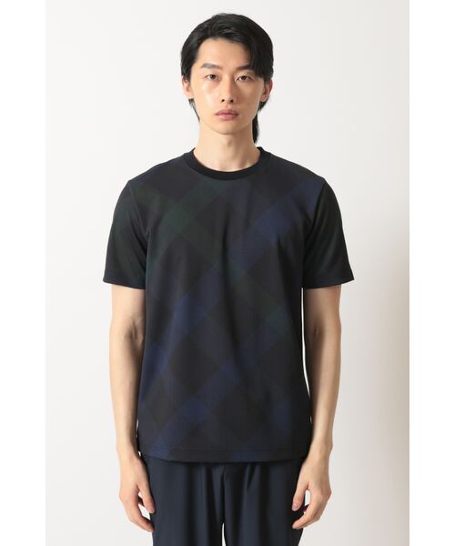 DAKS / ダックス その他トップス | メガチェック カノコTシャツ(ブラック)