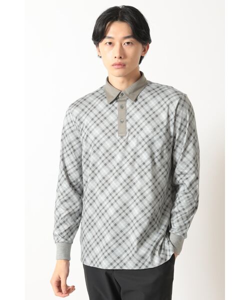 DAKS / ダックス その他トップス | バイヤスチェック スムースポロ(グレー)