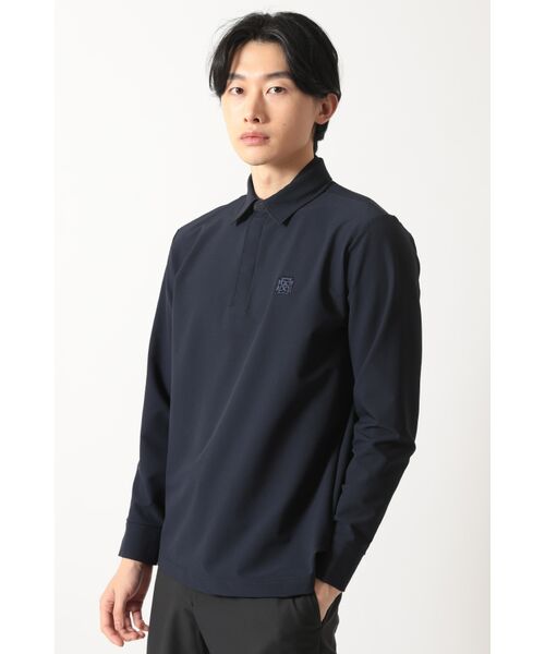 DAKS/ダックス ダブルカラー スポーティーポロ ネイビー 50 DAKS/ダックス ダブルカラー スポーティーポロ ネイビー 50