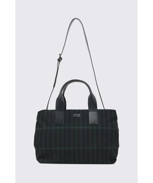 DAKS/ダックス チェック柄 2WAY トートバッグ ブラック A DAKS/ダックス チェック柄 2WAY トートバッグ ブラック A
