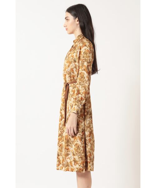 DAKS / ダックス ドレス | ドレープサテン プリントワンピース | 詳細1