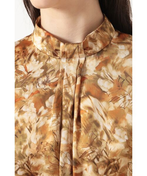 DAKS / ダックス ドレス | ドレープサテン プリントワンピース | 詳細5