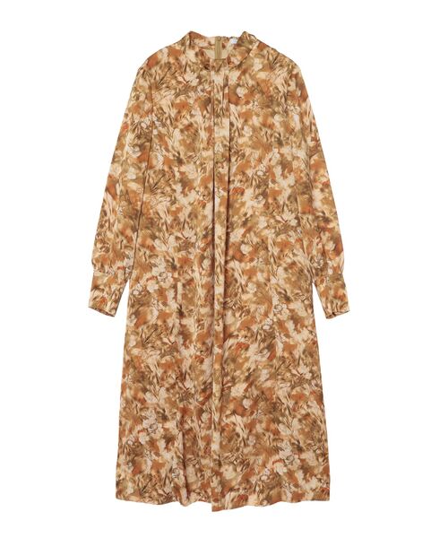 DAKS / ダックス ドレス | ドレープサテン プリントワンピース | 詳細7