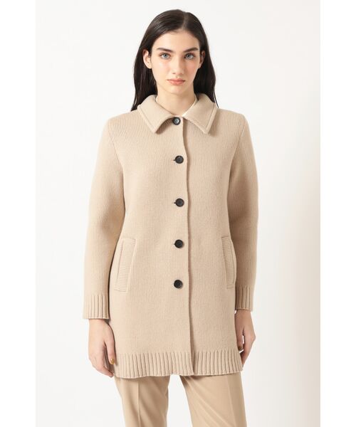 DAKS / ダックス その他アウター | ダブルフェイス ニットステンカラーコート（ベージュ）