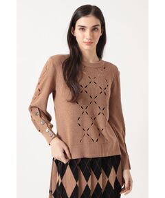 DAKS / ダックス その他トップス | ダイヤ柄シアーニット プルオーバー