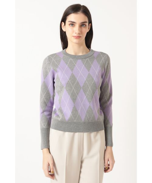 DAKS / ダックス その他トップス | ジャカードアーガイルニット(グレー)