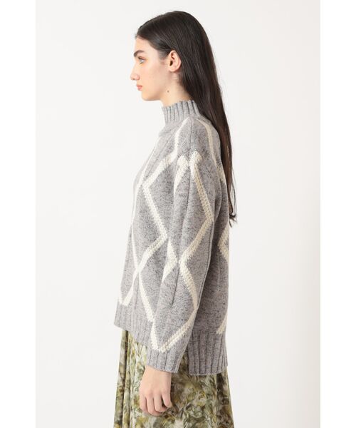 DAKS / ダックス その他トップス | イタリア糸 ダイヤ柄ニットプルオーバー | 詳細1