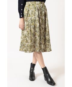 DAKS / ダックス ロング・マキシ丈スカート | ドレープサテン ボックスタックスカート