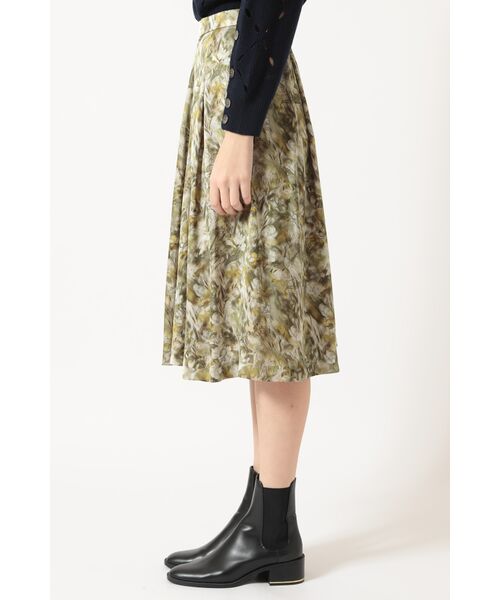 DAKS / ダックス ロング・マキシ丈スカート | ドレープサテン ボックスタックスカート | 詳細1