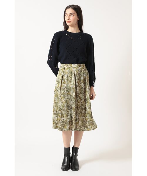 DAKS / ダックス ロング・マキシ丈スカート | ドレープサテン ボックスタックスカート | 詳細2