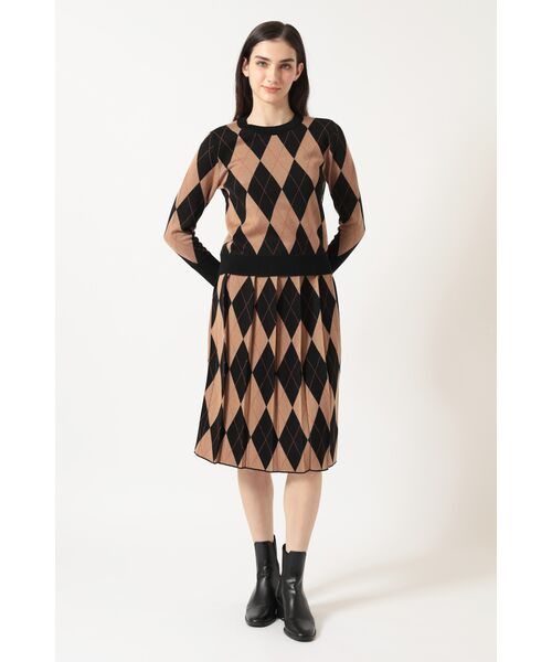 DAKS / ダックス ロング・マキシ丈スカート | ジャカードアーガイル ニットプリーツスカート | 詳細2