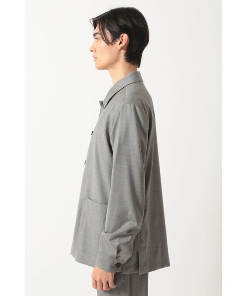 DAKS / ダックス その他アウター | グレーフランネル テーラード オーバーシャツ | 詳細1