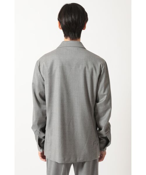 DAKS / ダックス その他アウター | グレーフランネル テーラード オーバーシャツ | 詳細2