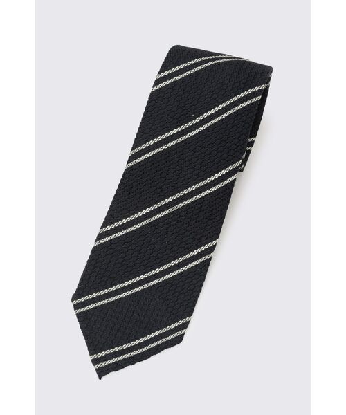 DAKS / ダックス その他 | シルク 織り柄ストライプ タイ（ネイビー）